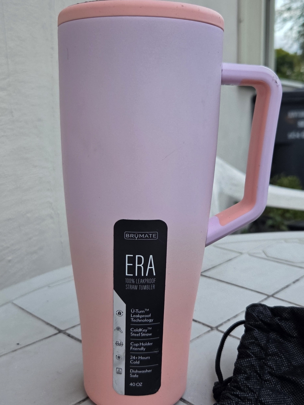 BrüMate ERA Pastel Pink Travel Tumbler with Handle